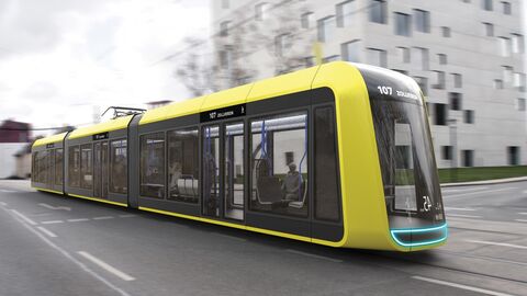 2. Preis Nachwuchs – CIMO Gelb, schwarze Citytram